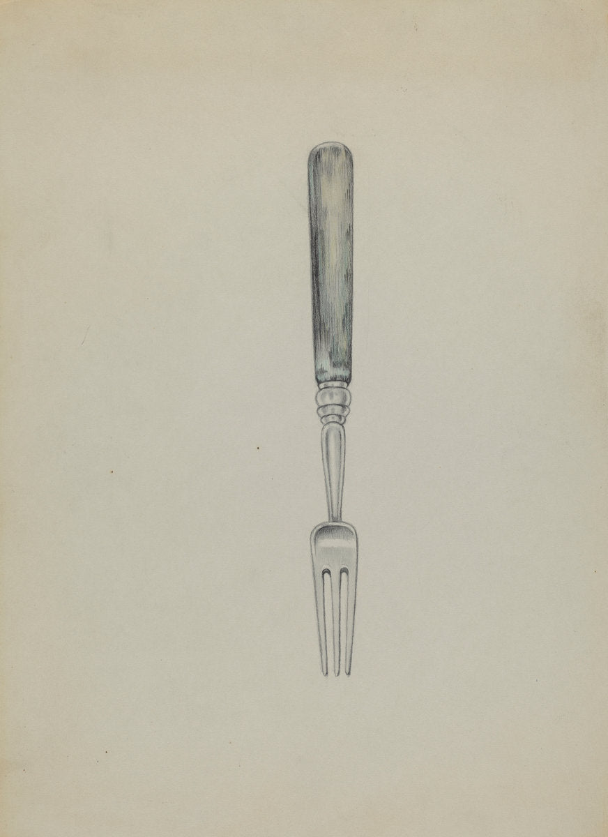 Silver Fork by Herbert Russin (American, active c. 1935), 16X12"(A3)Poster Print