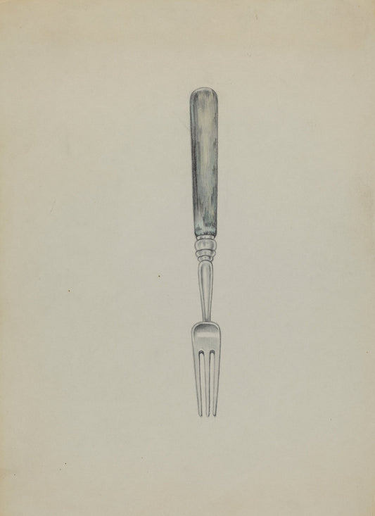 Silver Fork by Herbert Russin (American, active c. 1935), 16X12"(A3)Poster Print