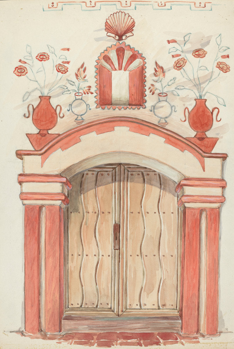 Main Doorway and Arch by Robert W.R. Taylor (American, active c. 1935), 16X12"(A3)Poster Print