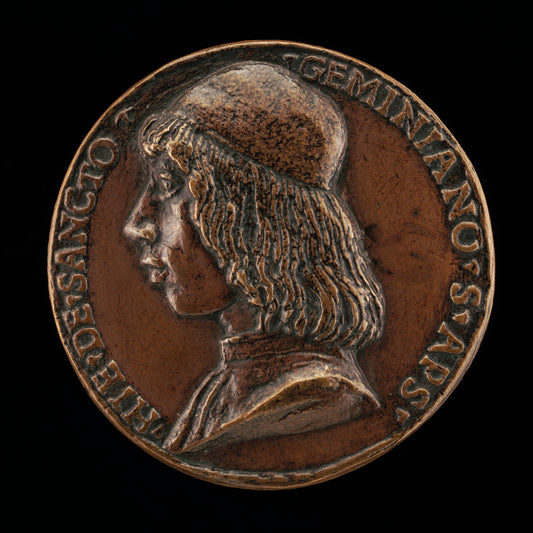 Girolamo Ridolfi of San Gimignano, 1465-1526, Apostolic Secretary, Consistorial Advocate, and Knight of the Golden Spur [obverse] by Niccolò Fiorentino (Italian, 1430 - 1514), 16X12"(A3)Poster Print