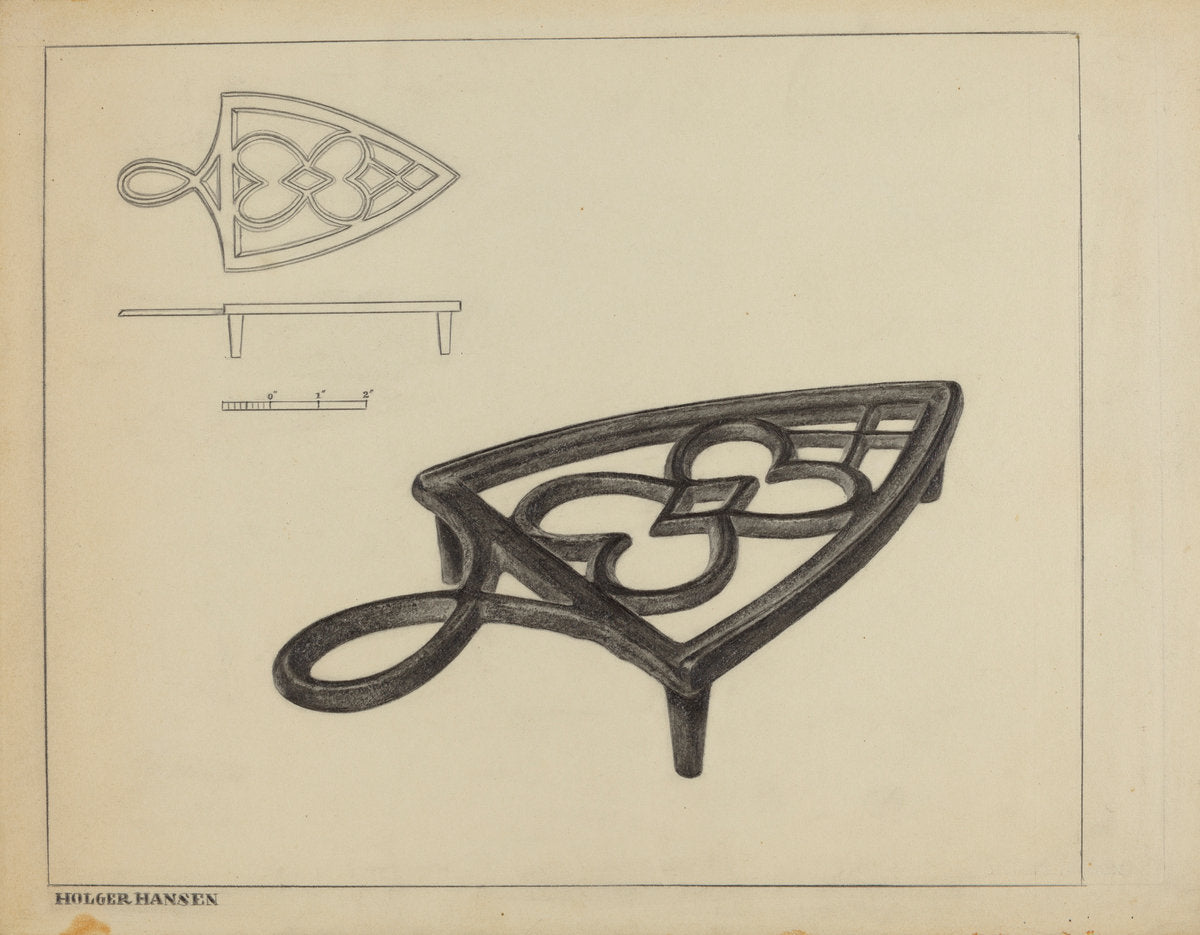 Flat Iron Holder by Holger Hansen (American, active c. 1935), 16X12"(A3)Poster Print