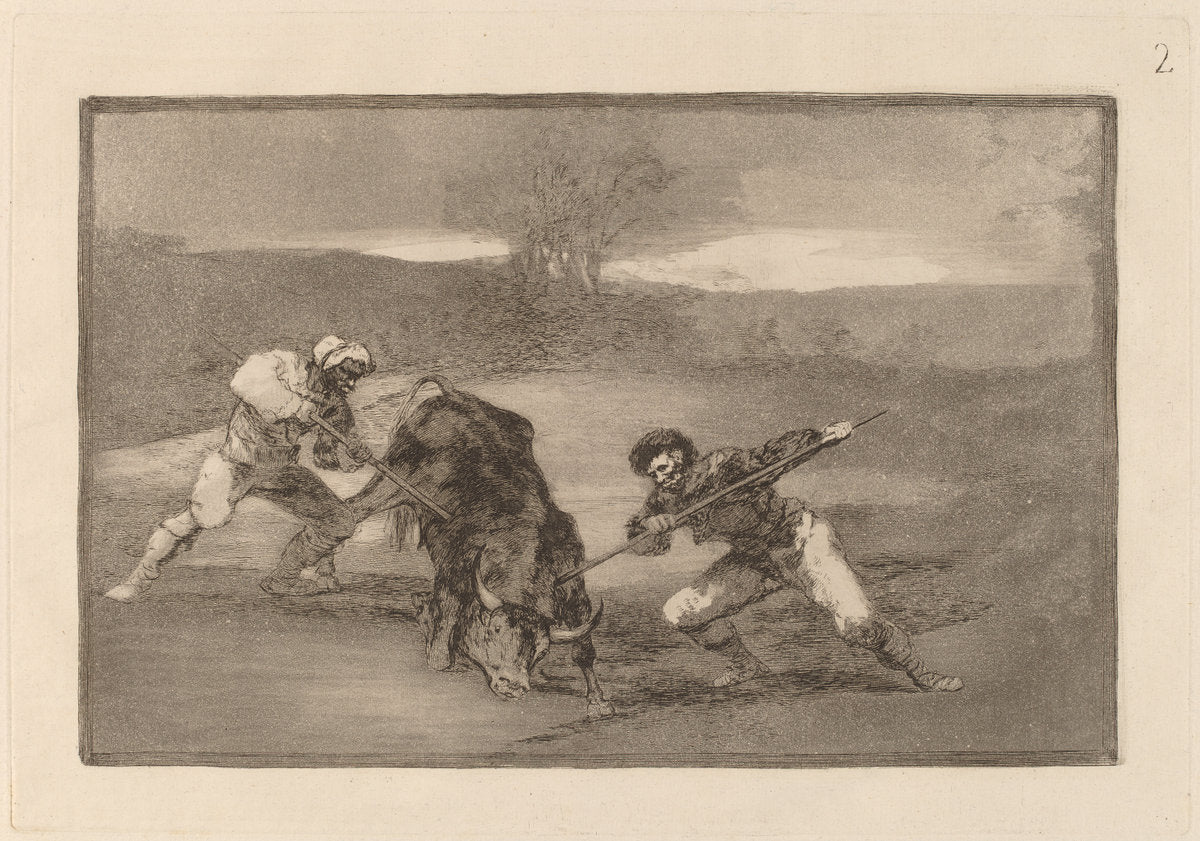 Otro modo de cazar a pie (Another Way of Hunting on Foot) by Francisco de Goya (Spanish, 1746 - 1828), 16X12"(A3)Poster Print