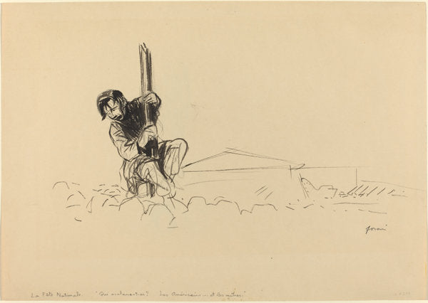 The National Holiday by Jean-Louis Forain (French, 1852 - 1931), 16X12"(A3)Poster Print