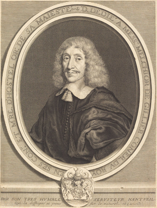 Melchior de Gillier by Robert Nanteuil (French, 1623 - 1678), 16X12"(A3)Poster Print