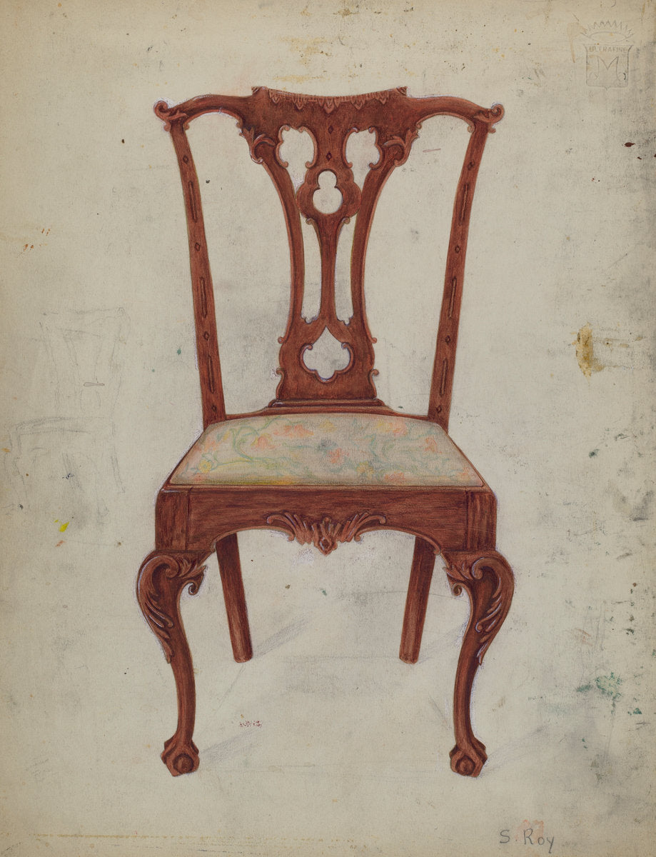 Chair by Suzanne Roy (American, active c. 1935), 16X12"(A3)Poster Print