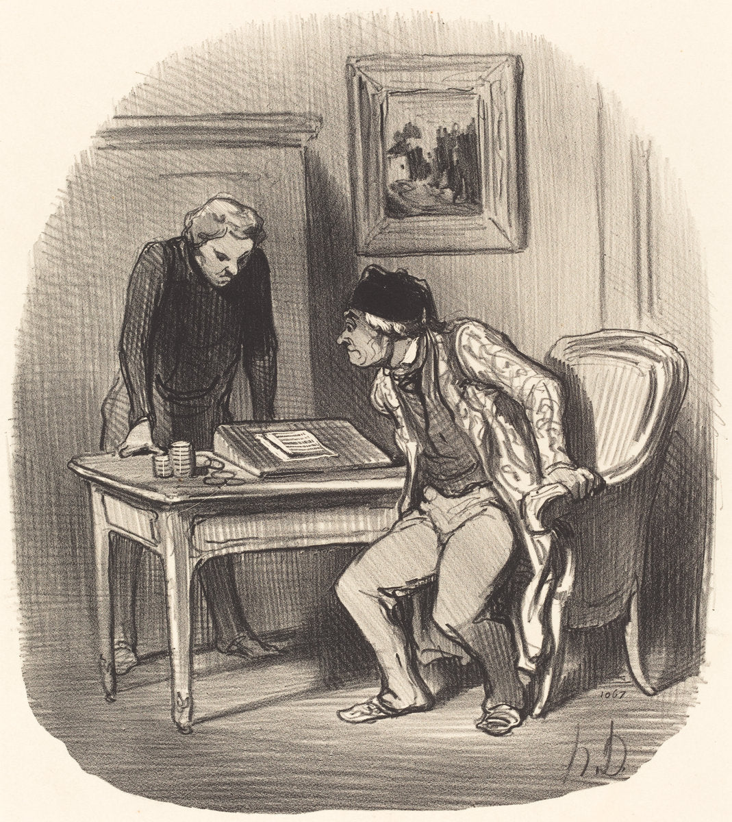 Le Compte est-il bien exact?... by Honoré Daumier (French, 1808 - 1879), 16X12"(A3)Poster Print