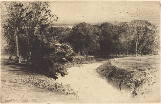 A Sunset in Ireland by Francis Seymour Haden (British, 1818 - 1910), 16X12"(A3)Poster Print