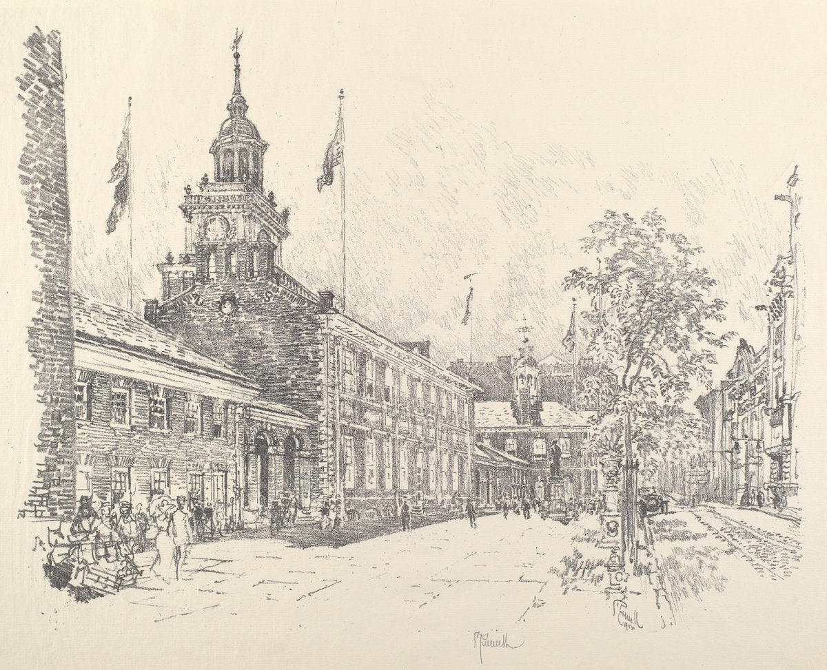 State Buildings by Joseph Pennell (American, 1857 - 1926), 16X12"(A3)Poster Print