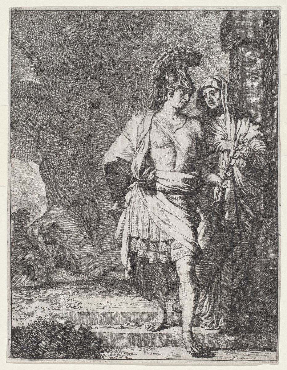 Aeneas and the Sibyl by Gerard de Lairesse (Dutch, 1641 - 1711), 16X12"(A3)Poster Print