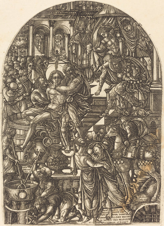 The Martyrdom of Saint John the Evangelist by Jean Duvet (French, 1485 - c. 1570), 16X12"(A3)Poster Print