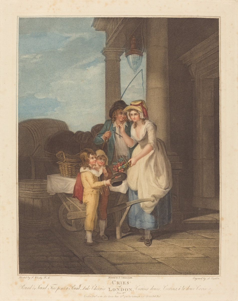Round and Sound, Five Pence a Pound, Duke Cherries by Anthony Cardon after Francis Wheatley (British, 1772 - 1813), 16X12"(A3)Poster Print