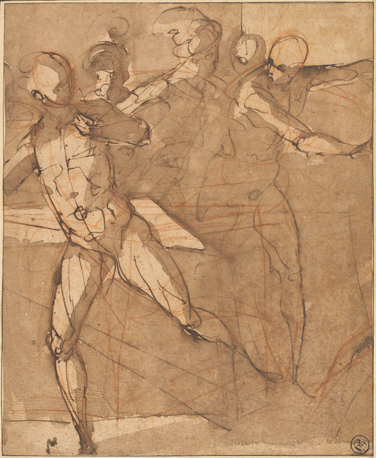 Christ Driving the Money Changers from the Temple by Attributed to Ludovico Cardi called Cigoli (Italian, 1559 - 1613), 16X12"(A3)Poster Print