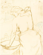 Woman Washing Herself (Femme qui se lave) by Henri de Toulouse-Lautrec (French, 1864 - 1901), 16X12"(A3)Poster Print