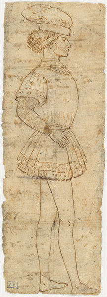 c. 1475/1500 by Florentine School (Standing Youth), 16X12"(A3)Poster Print