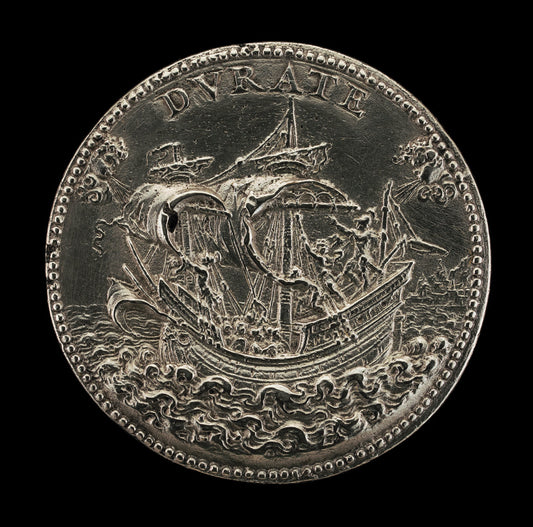 Ship at Sea [reverse] by Giovanni Vincenzo Melone (Italian, active 1571 - 1589), 16X12"(A3)Poster Print