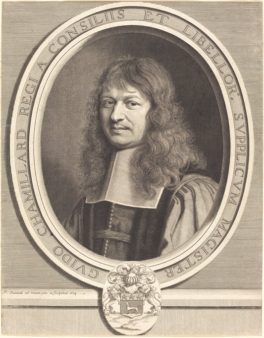 Guy Chamillard by Robert Nanteuil (French, 1623 - 1678), 16X12"(A3)Poster Print