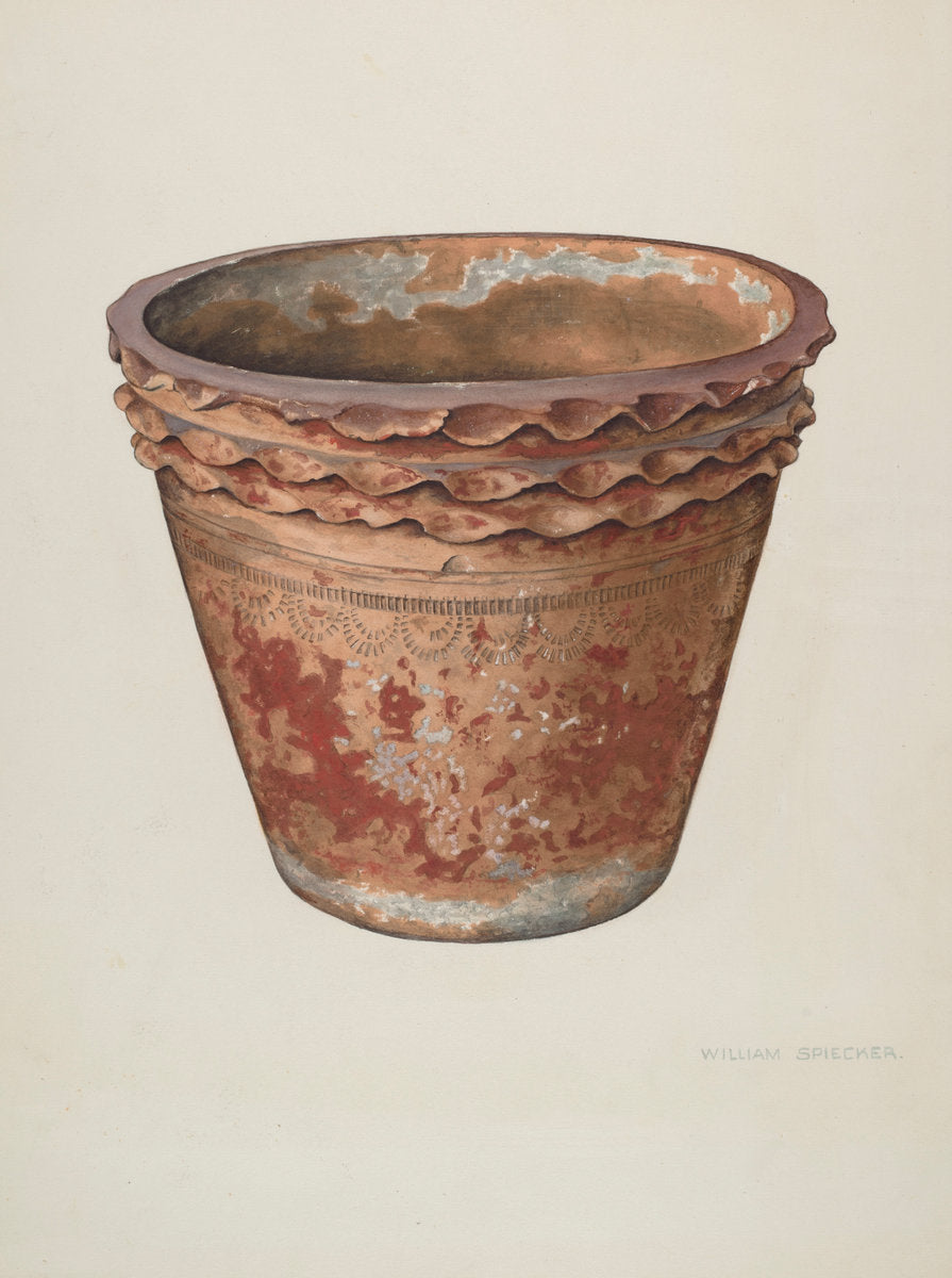 Flower Pot by William Spiecker (American, active c. 1935), 16X12"(A3)Poster Print