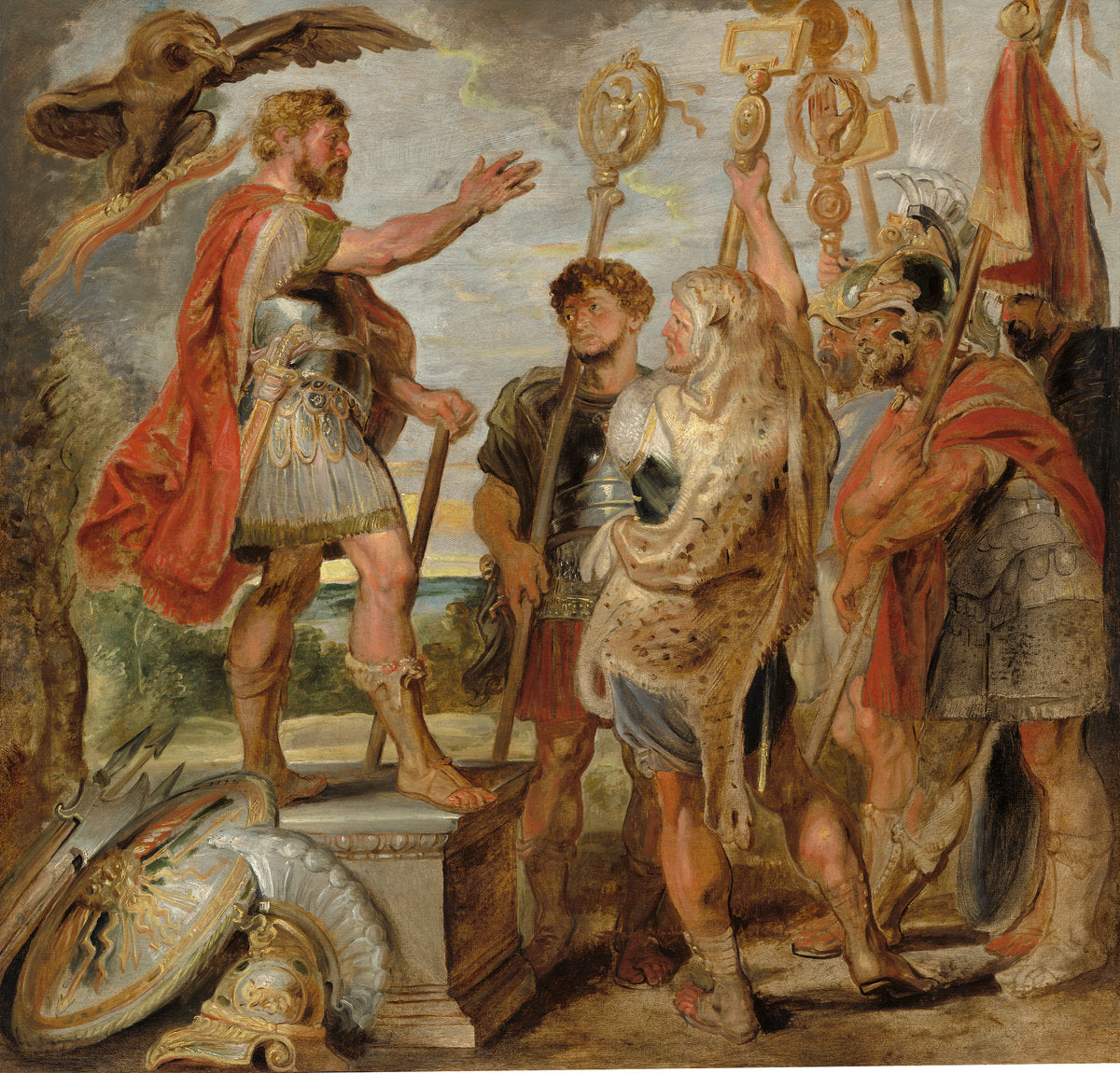 Decius Mus Addressing the Legions by Sir Peter Paul Rubens (Flemish, 1577 - 1640), 16X12"(A3)Poster Print