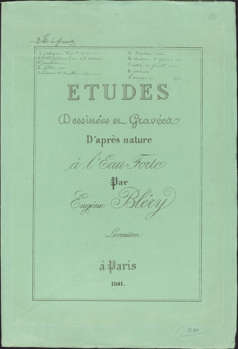 Etudes dessinées et gravées d'après nature by Eugène Bléry (French, 1805 - 1887), 16X12"(A3)Poster Print