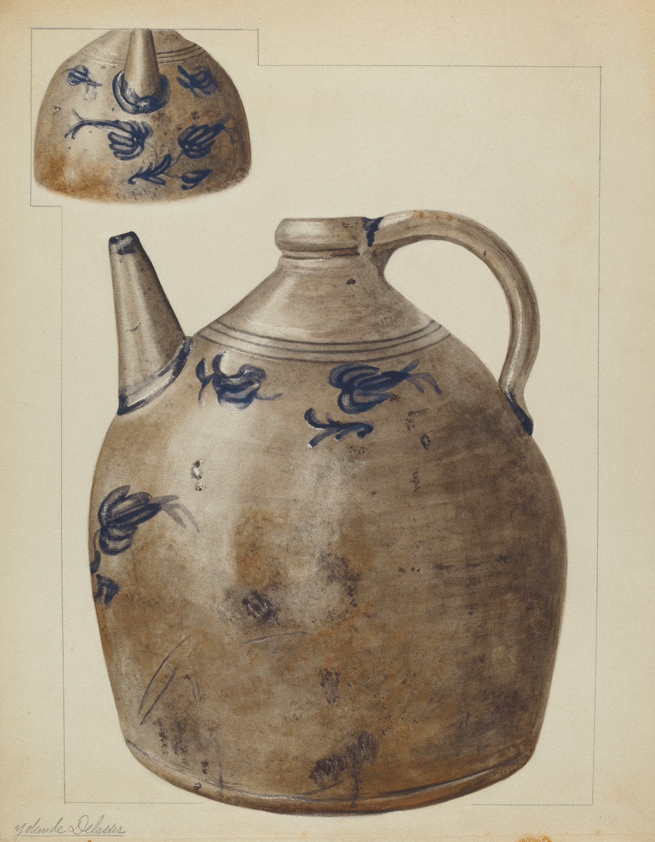 Water Jug by Yolande Delasser (American, active c. 1935), 16X12"(A3)Poster Print