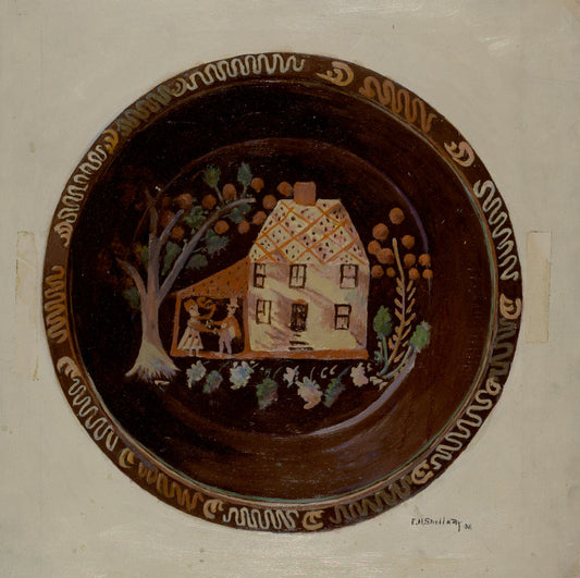 Pa. German Deep Dish by Eugene Shellady (American, active c. 1935), 16X12"(A3)Poster Print
