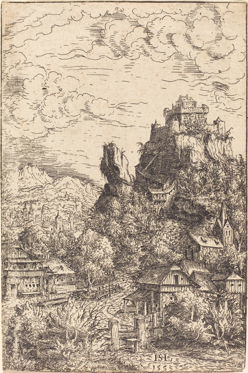 Landscape with a Castle by Hanns Lautensack (German, 1524 - 1561/1566), 16X12"(A3)Poster Print