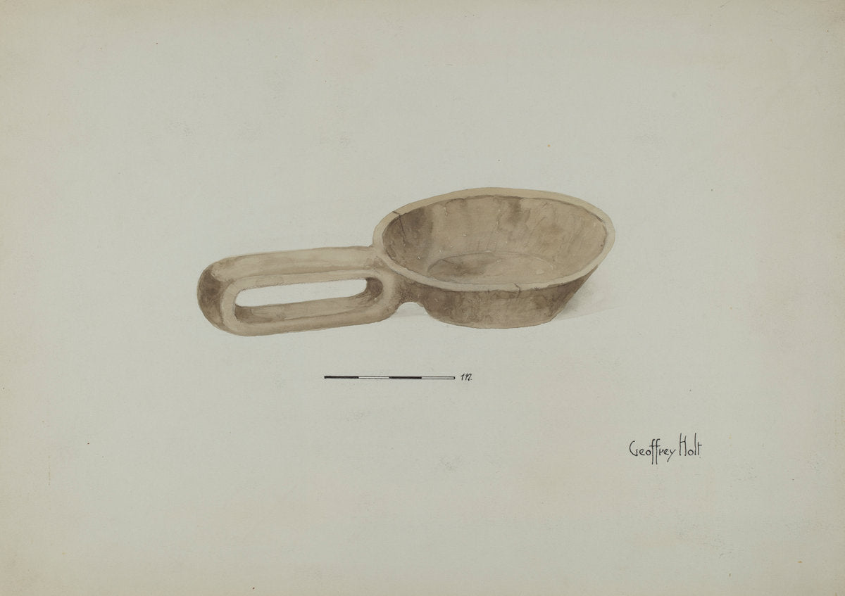 Oil Wood Ladle by Geoffrey Holt (American, active c. 1935), 16X12"(A3)Poster Print