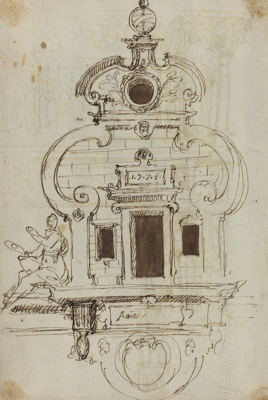 1571 by German or Austrian 16th Century (Wall Monument with an Armillary Sphere [verso]), 16X12"(A3)Poster Print