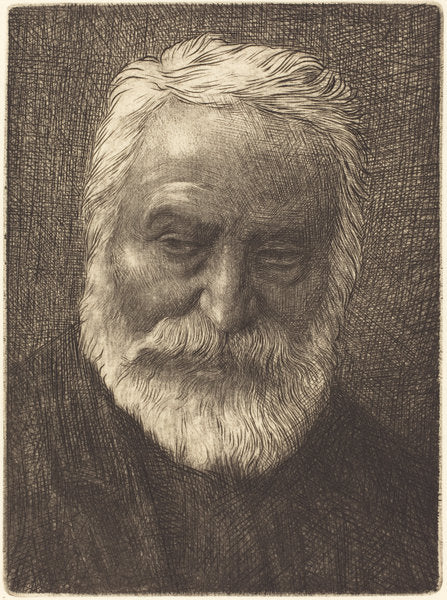 Victor Hugo, 2nd plate by Alphonse Legros (French, 1837 - 1911), 16X12"(A3)Poster Print