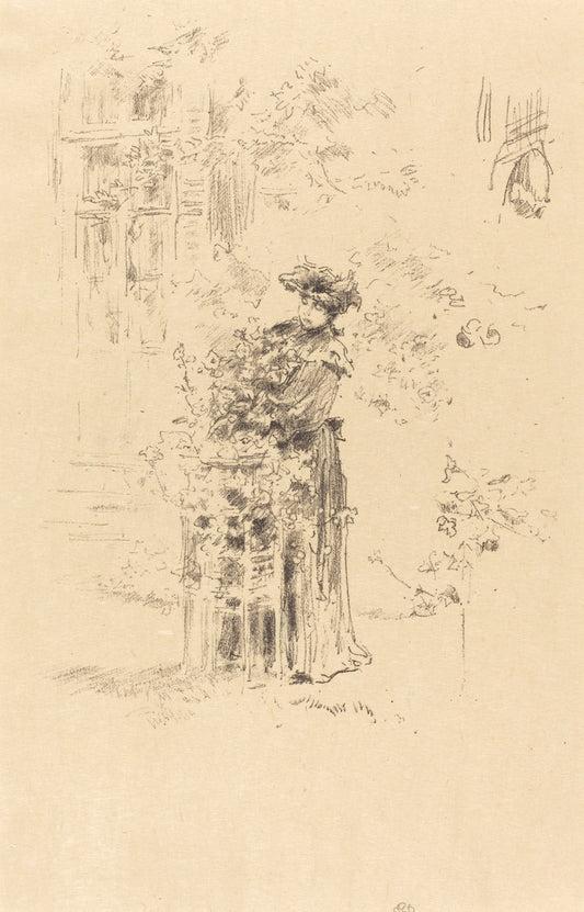La Belle Jardinière by James McNeill Whistler (American, 1834 - 1903), 16X12"(A3)Poster Print