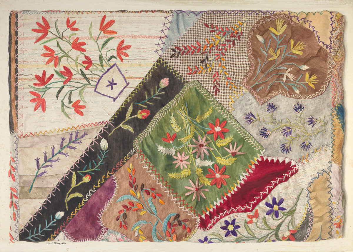 Crazy Quilt by Edith Magnette (American, active c. 1935), 16X12"(A3)Poster Print