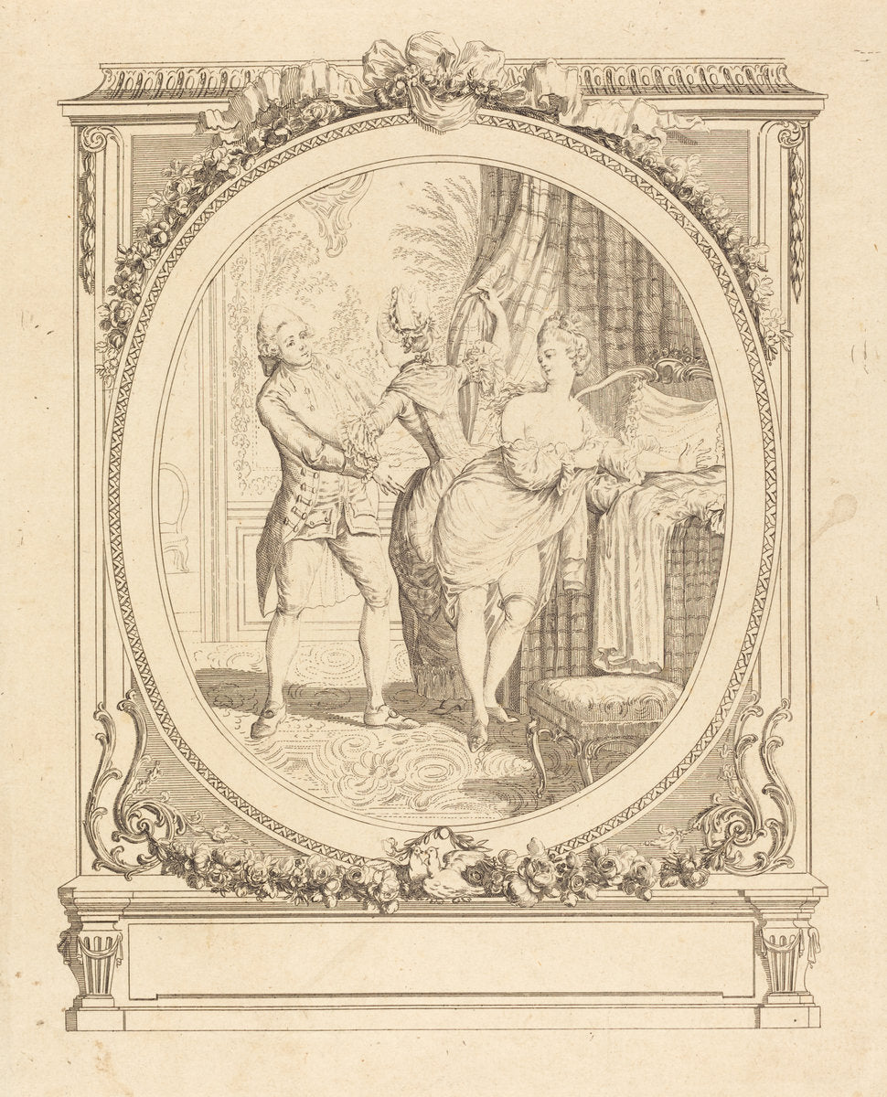 L'indiscret by François Marie Isidore Queverdo after François Marie Isidore Queverdo (French, 1748 - 1797), 16X12"(A3)Poster Print