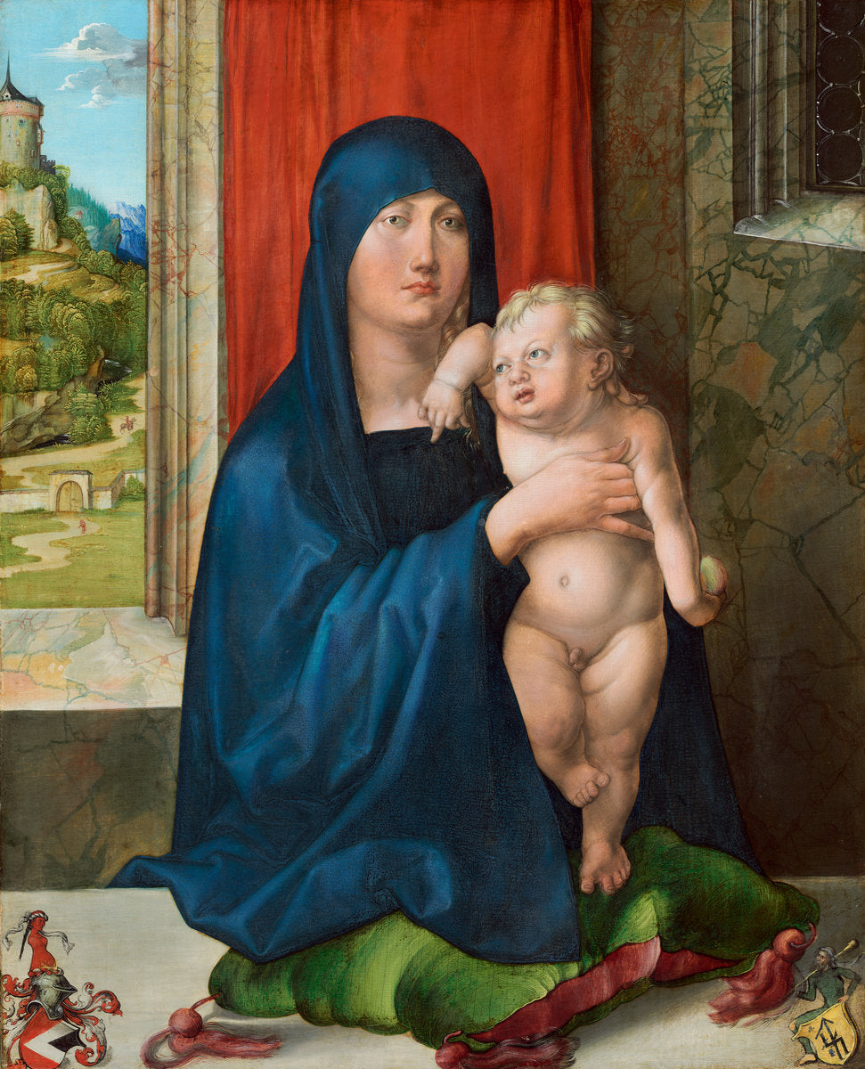 Madonna and Child [obverse] by Albrecht Dürer (German, 1471 - 1528), 16X12"(A3)Poster Print