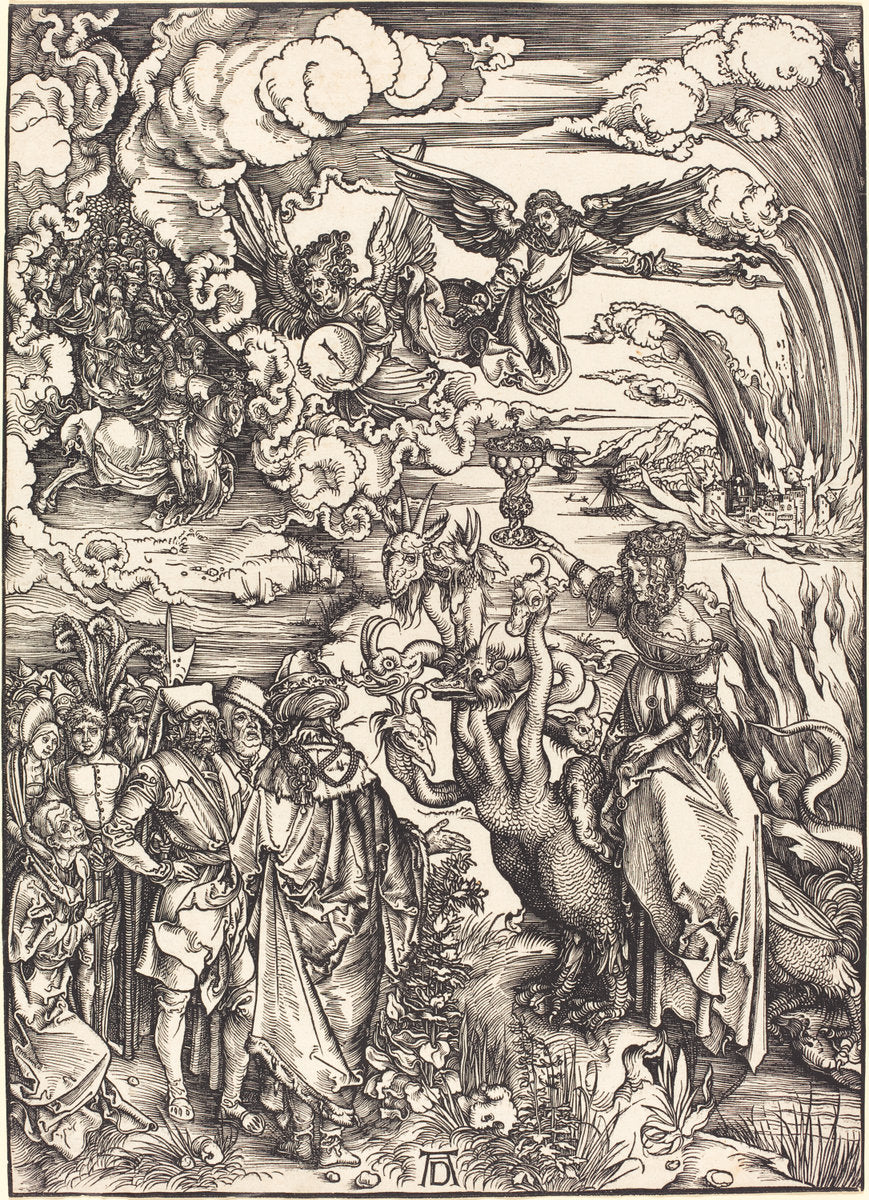 The Babylonian Whore by Albrecht Dürer (German, 1471 - 1528), 16X12"(A3)Poster Print