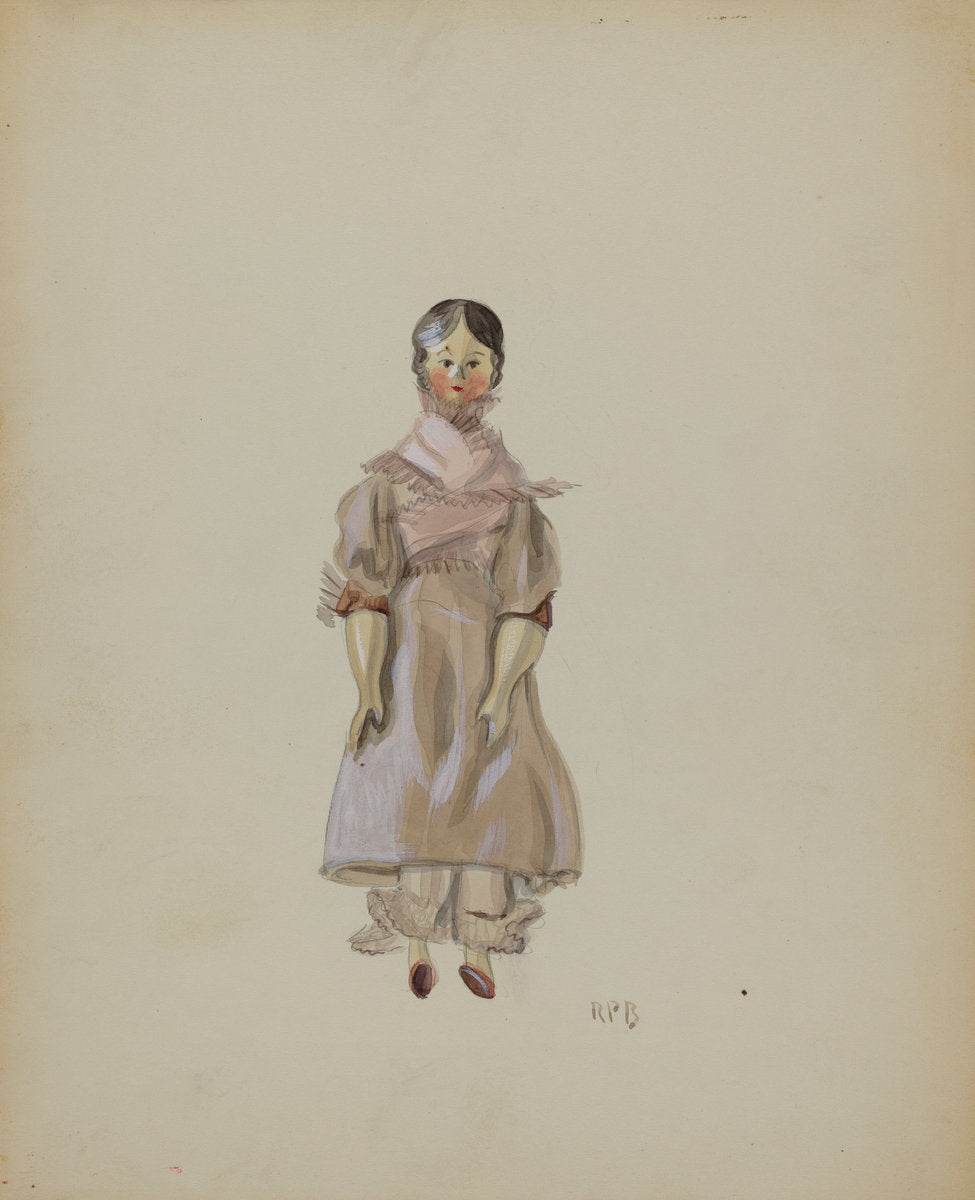 Doll by Raoul Du Bois (American, active c. 1935), 16X12"(A3)Poster Print
