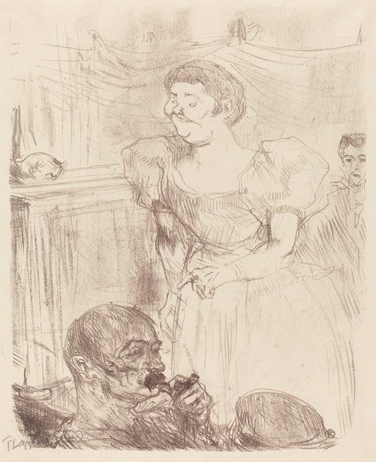 Di Ti Fellow - Englishmen at the Cafe-Concert (Di Ti Fellow - Anglaise au Café-Concert) by Henri de Toulouse-Lautrec (French, 1864 - 1901), 16X12"(A3)Poster Print