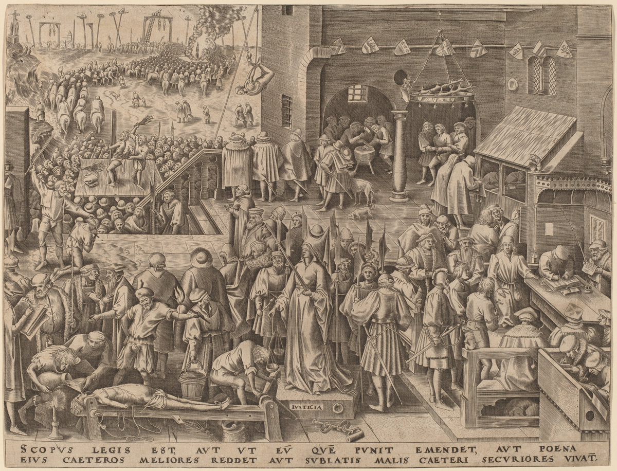 Justice by Attributed to Philip Galle after Pieter Bruegel the Elder (Flemish, 1537 - 1612), 16X12"(A3)Poster Print
