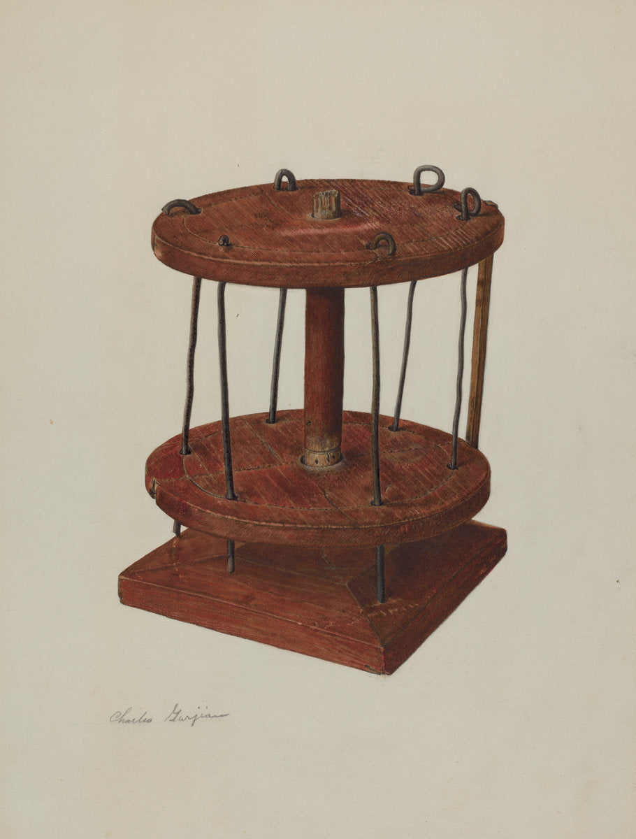 Spool Rack by Charles Garjian (American, active c. 1935), 16X12"(A3)Poster Print