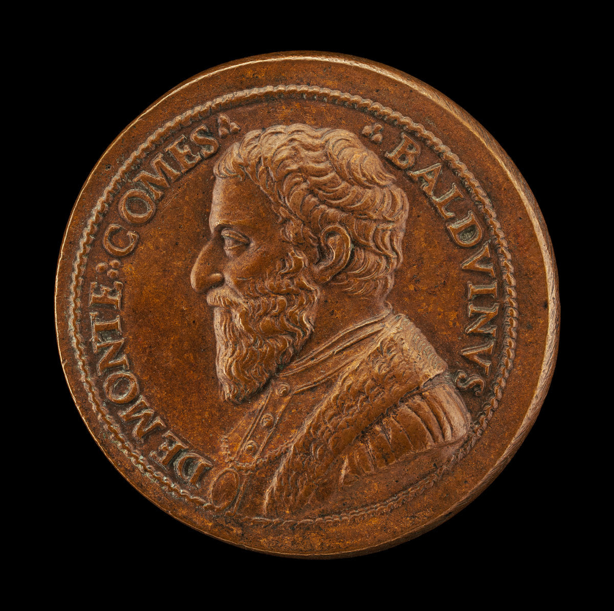 Balduino del Monte, died 1556, Brother of Pope Julius III, Count of Monte Sansovino 1550 [obverse] by Giovanni da Cavino (Paduan, 1500 - 1570), 16X12"(A3)Poster Print