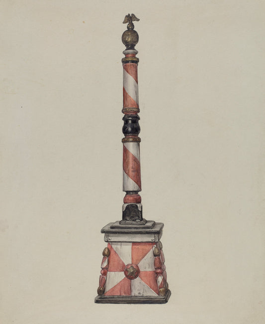 1935/1942 by American 20th Century (Barber Pole), 16X12"(A3)Poster Print