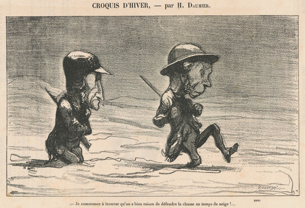 Je commence a trouver ... en temps de neige! ... by Honoré Daumier (French, 1808 - 1879), 16X12"(A3)Poster Print