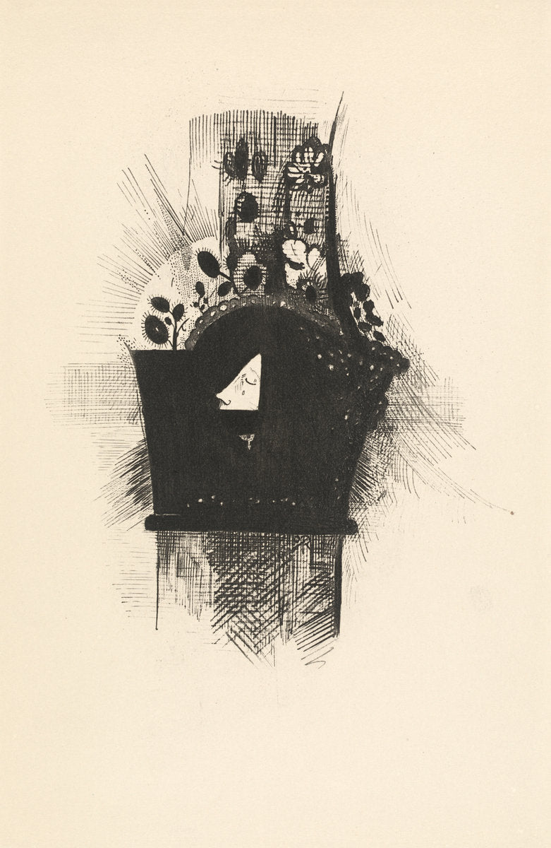 Couverture - Frontispice by Odilon Redon (French, 1840 - 1916), 16X12"(A3)Poster Print