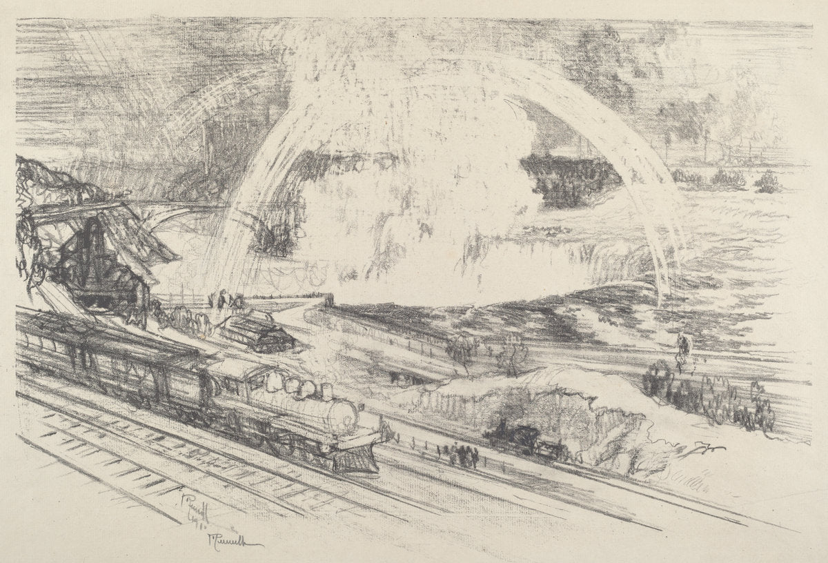 Falls Station, Niagara by Joseph Pennell (American, 1857 - 1926), 16X12"(A3)Poster Print