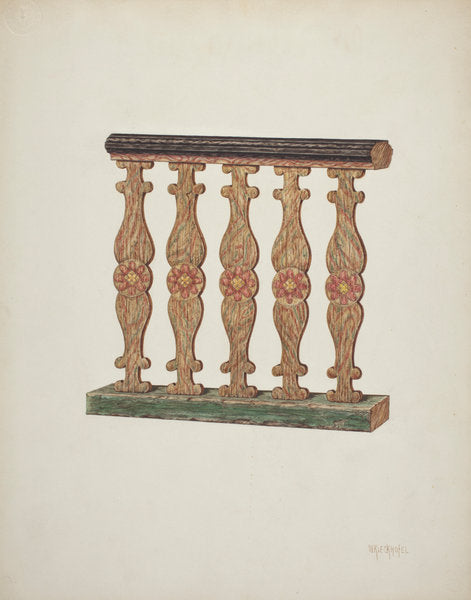 Choir Rail by William Kieckhofel (American, active c. 1935), 16X12"(A3)Poster Print
