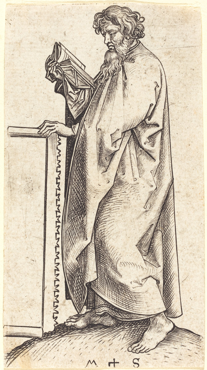 Saint Simon by Martin Schongauer (German, c. 1450 - 1491), 16X12"(A3)Poster Print