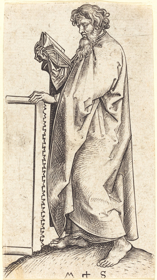 Saint Simon by Martin Schongauer (German, c. 1450 - 1491), 16X12"(A3)Poster Print