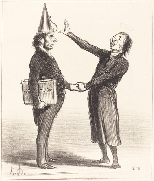 Une Alliance by Honoré Daumier (French, 1808 - 1879), 16X12"(A3)Poster Print
