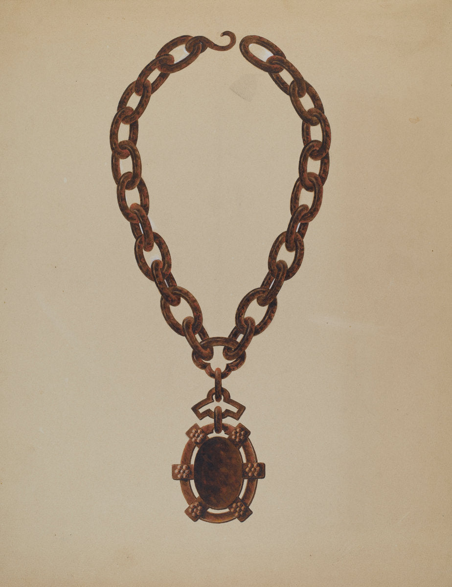 Necklace by John H. Tercuzzi (American, active c. 1935), 16X12"(A3)Poster Print