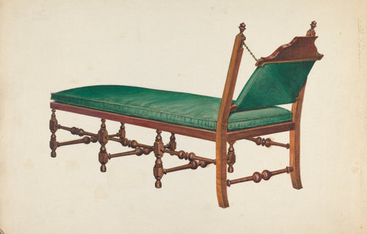 Day Bed by B. Holst-Grubbe (American, active c. 1935), 16X12"(A3)Poster Print