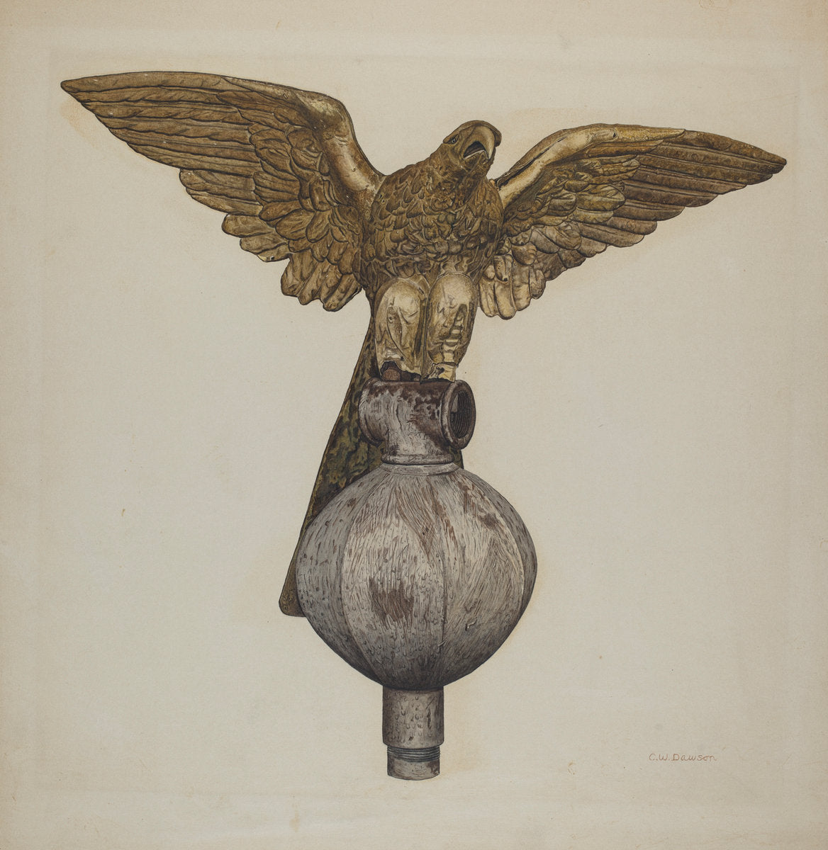 Golden Eagle by Clarence W. Dawson (American, active c. 1935), 16X12"(A3)Poster Print
